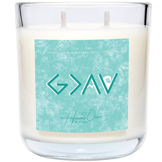 God is Greater than the Highs and Lows Candle